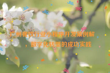 廣州餐飲行業(yè)小程序開(kāi)發(fā)案例解析，數(shù)字化轉(zhuǎn)型的成功實(shí)踐