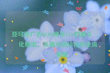 亞馬遜廣告ACOS降至15%的漏斗優(yōu)化模型，從曝光到轉(zhuǎn)化的全流程策略