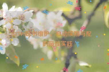 HTTPS證書維護(hù)，自動續(xù)期與配置的最佳實踐