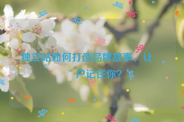 獨立站如何打造品牌故事，讓用戶記住你？