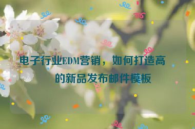 電子行業(yè)EDM營(yíng)銷(xiāo)，如何打造高效的新品發(fā)布郵件模板