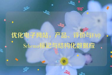 優(yōu)化電子網(wǎng)站，產(chǎn)品、評價(jià)與FAQ的Schema標(biāo)記與結(jié)構(gòu)化數(shù)據(jù)應(yīng)用