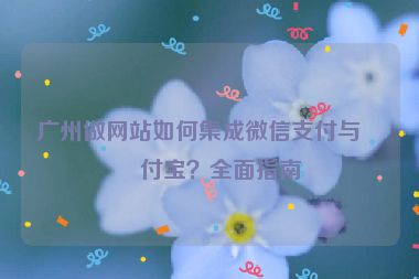 廣州做網(wǎng)站如何集成微信支付與支付寶？全面指南