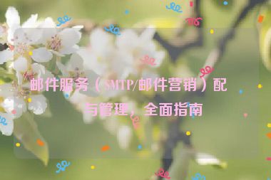 郵件服務(wù)（SMTP/郵件營(yíng)銷）配置與管理，全面指南