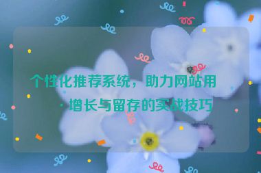個(gè)性化推薦系統(tǒng)，助力網(wǎng)站用戶增長(zhǎng)與留存的實(shí)戰(zhàn)技巧