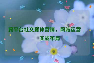 跨平臺(tái)社交媒體營銷，網(wǎng)站運(yùn)營的實(shí)戰(zhàn)布局