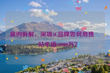 案例拆解，深圳3C品牌如何用獨(dú)立站年銷$5000萬？