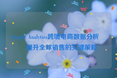 Google Analytics跨境電商數(shù)據(jù)分析，提升全球銷售的關(guān)鍵策略